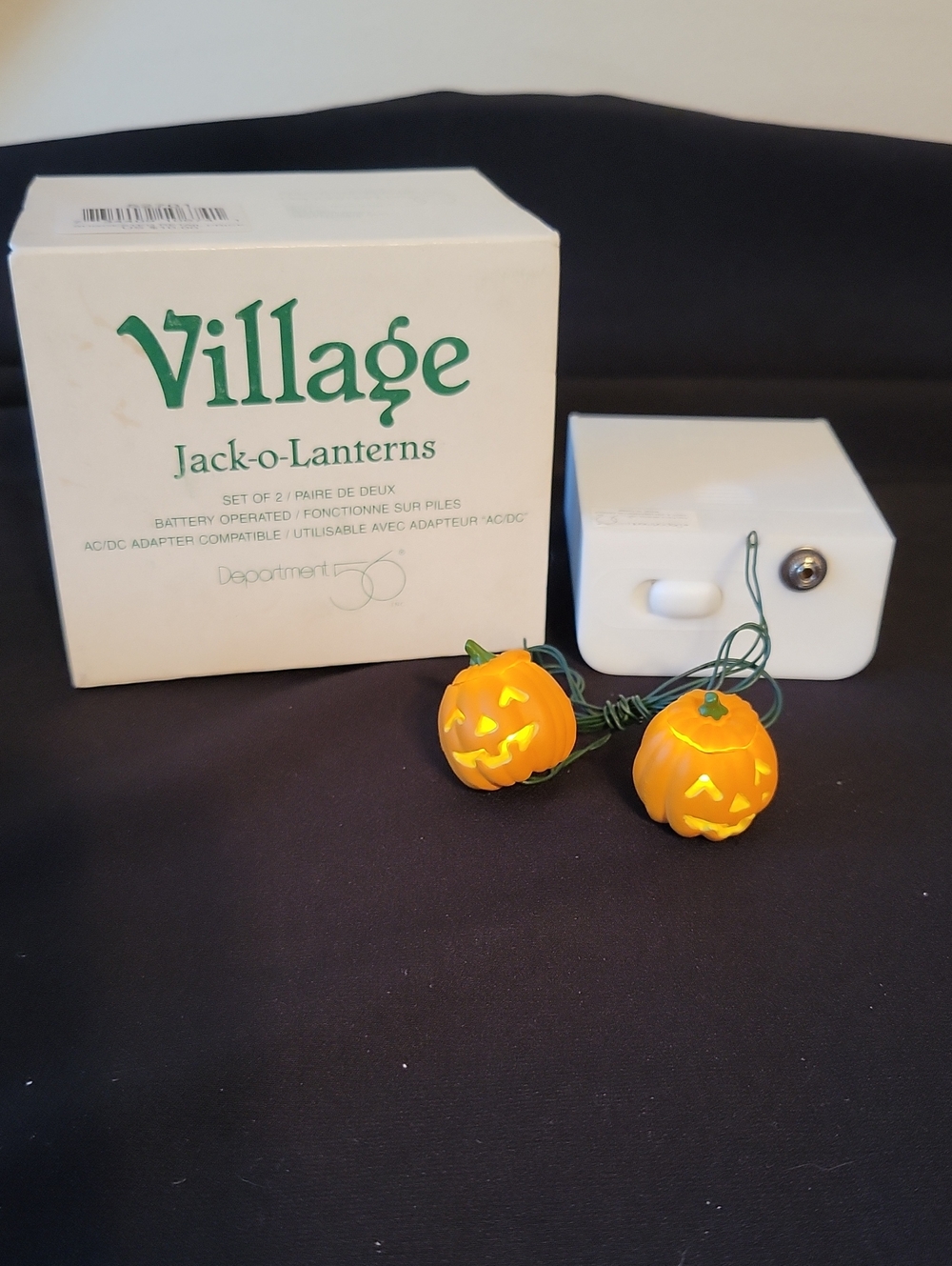 Deparyment 56 Halloween Village Jack-O-Lantern String Lights - Orange